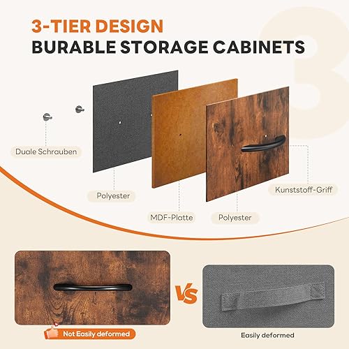 Miniatura 6 de Sweetcrispy Cómoda de 7 cajones con contenedores de tela, organizador de torre para dormitorio, armario, pasillo, entrada, cómoda alta con marco de