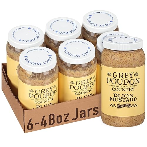Grey Poupon Country Dijon Mustard (frascos de 48 onzas, paquete de 6)
