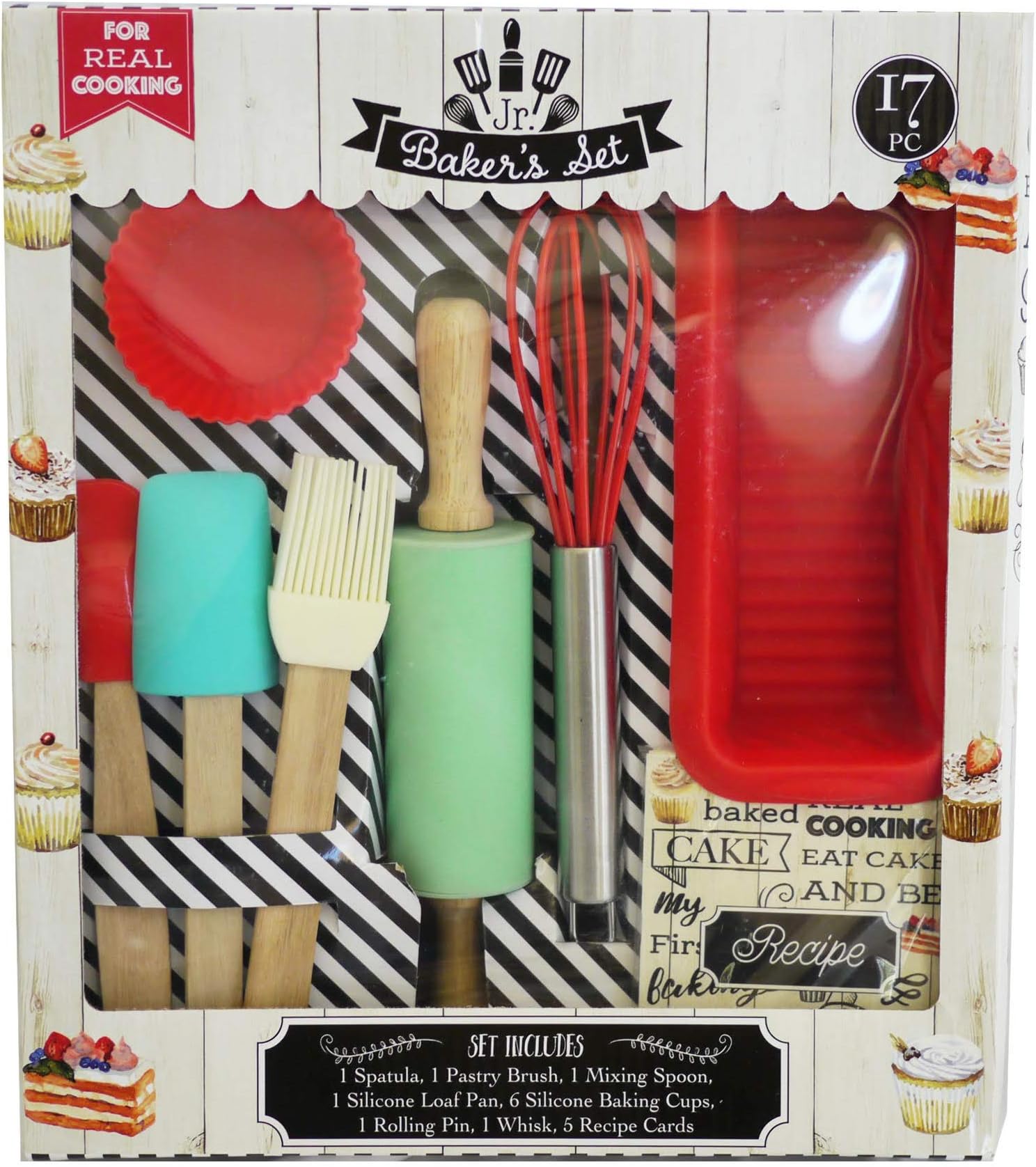 17-piece Junior Baking Set with Recipes for Kids