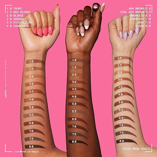 Miniatura 6 de NYX PROFESSIONAL MAKEUP Lápiz micro para cejas, lápiz de cejas preciso - rubio ceniza