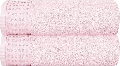 Vista 9 de GLAMBURG Juego de 6 toallas de 100% algodón ultra suave, contiene 2 toallas de baño de 28 x 55 pulgadas, 2 toallas de mano de 16 x 24 pulgadas y 2