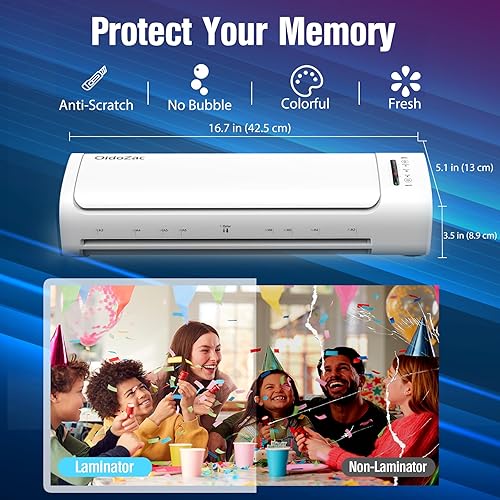 Miniatura 8 de Laminadora A3, máquina laminadora de calentamiento rápido de los años 60 con 52 hojas de laminación de 13 pulgadas, laminadora 9 en 1 con