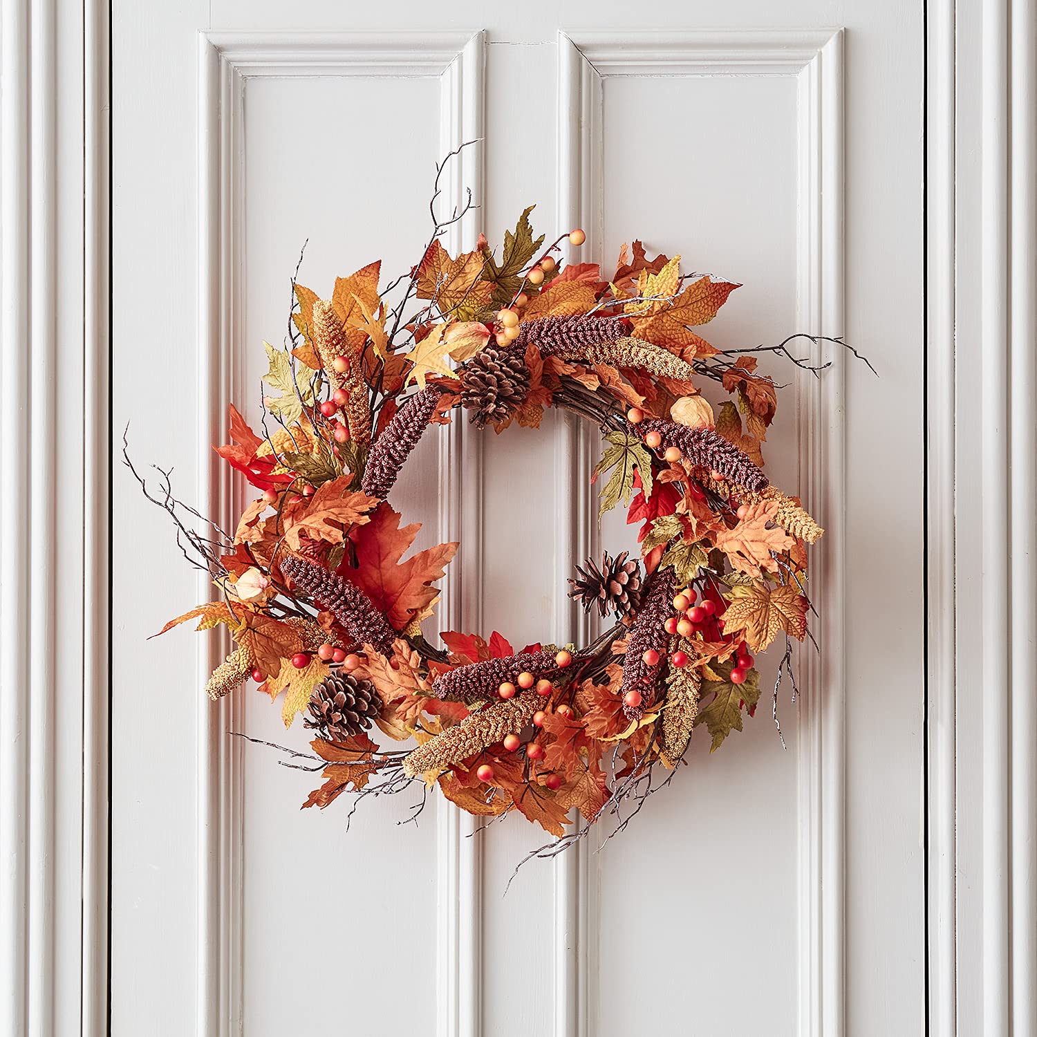 Feuille d'automne artificielle de 60 cm Lights4fun pour porte