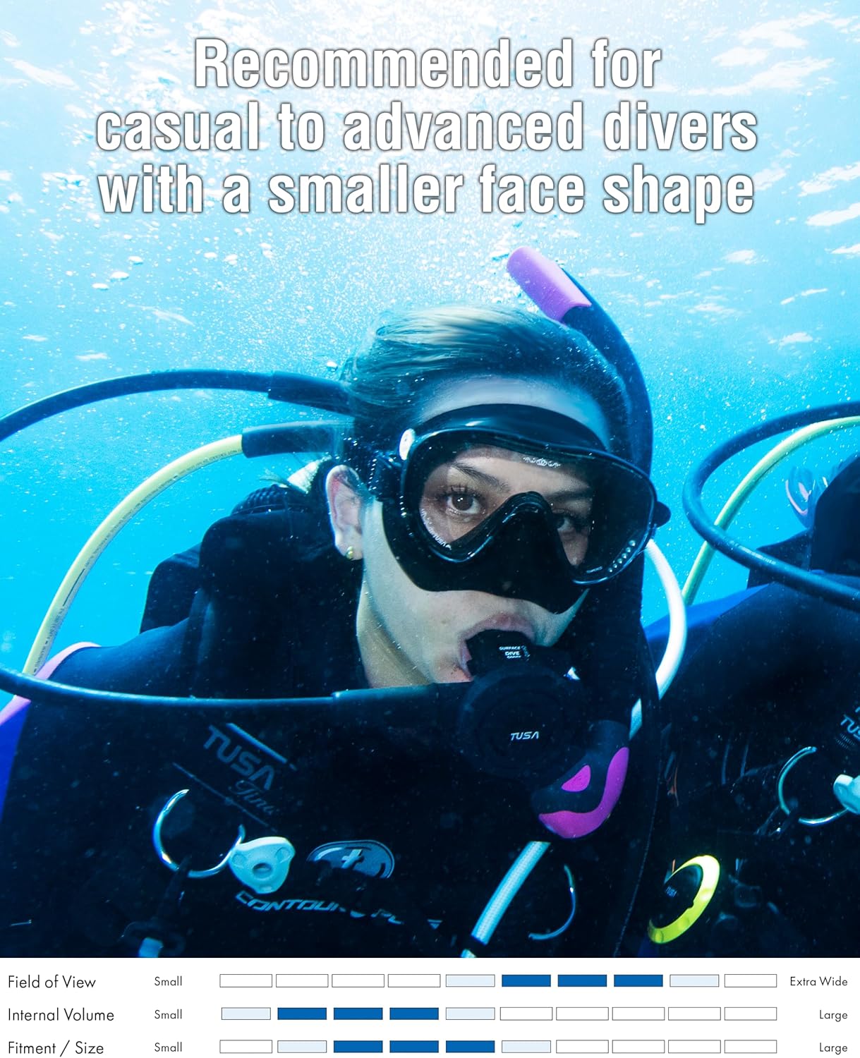 TUSA M-1002 Freedom Tina Scuba Diving Mask