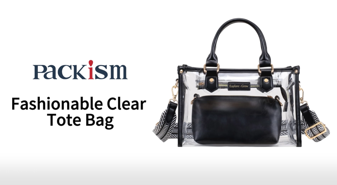 PACKISM pequeña bolsa tote transparente para mujer miniatura 7