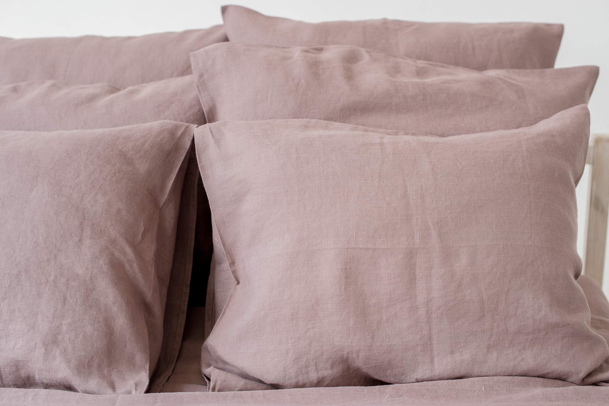 My Linen Home Poszewka na poduszkę, 40 x 60 cm, len, zestaw 2 sztuk, wysokiej jakości poszewka na poduszkę w kolorze Dusty Rose, 100% pościel lniana, wyprodukowana w UE, antyalergiczna i przyjazna dla skóry