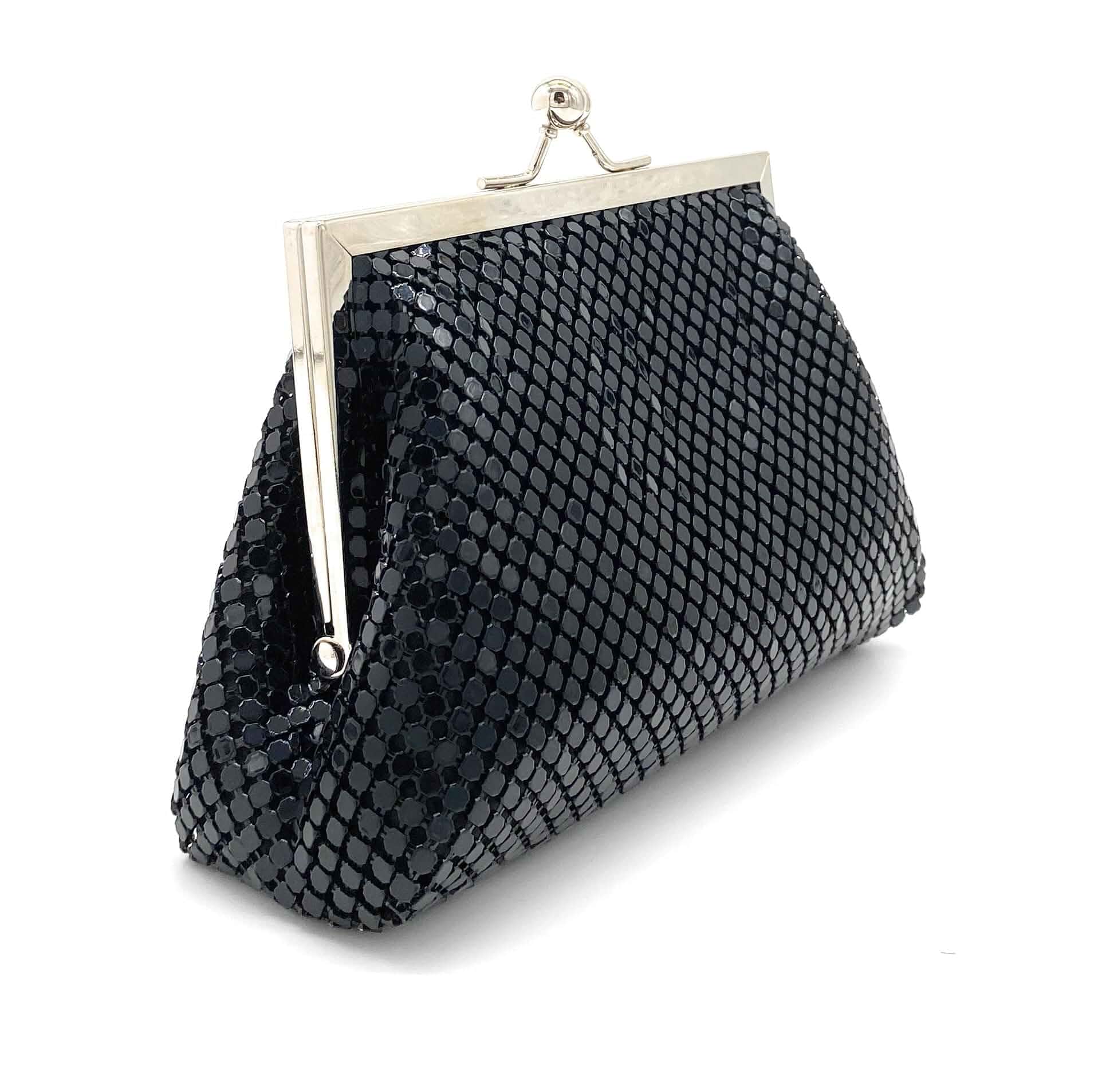 Vintage Clutch Purse for Women – Retro Metal Mesh Mini Evening Bag with Kiss Lock & Chain Strap for Wedding Party Prom Gift