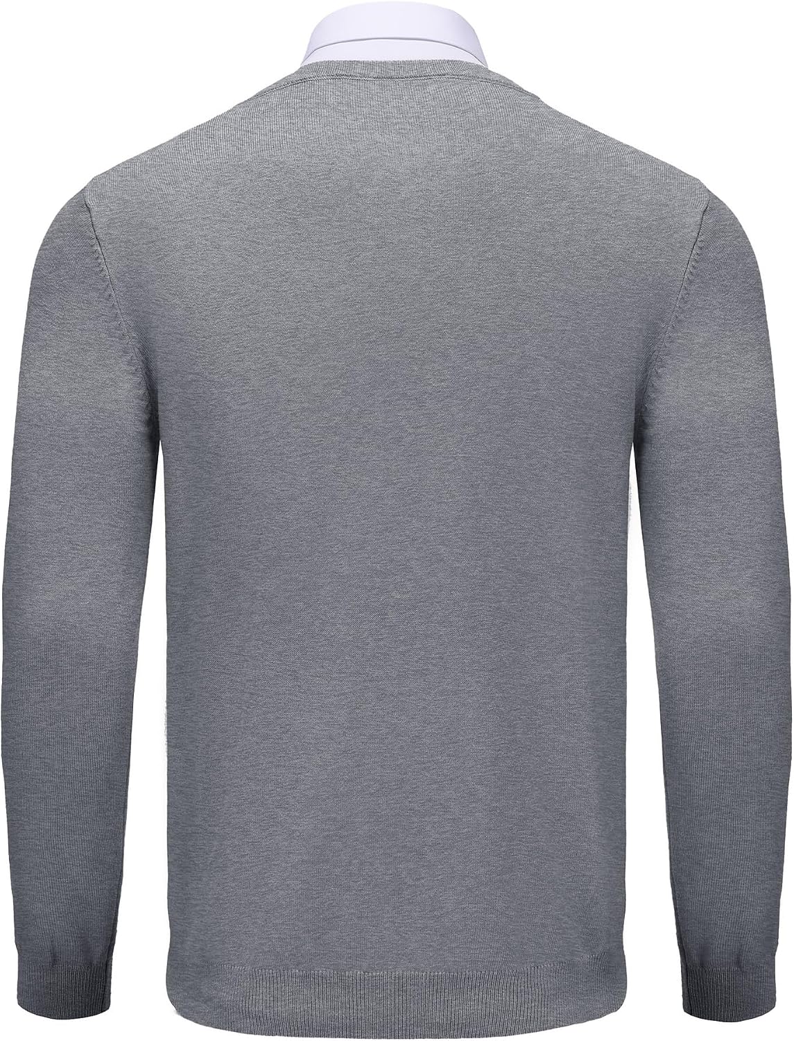 V Neck Knit Sweaters - Long Sleeve Lightweight Slim fit Pullover Jumper for Men's - Black Sweater for Work & Casual