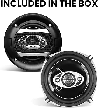 BOSS Audio Systems P55.4C 5.25 Inch 4 Way Coaxial Car Speakers, 300 W Pair