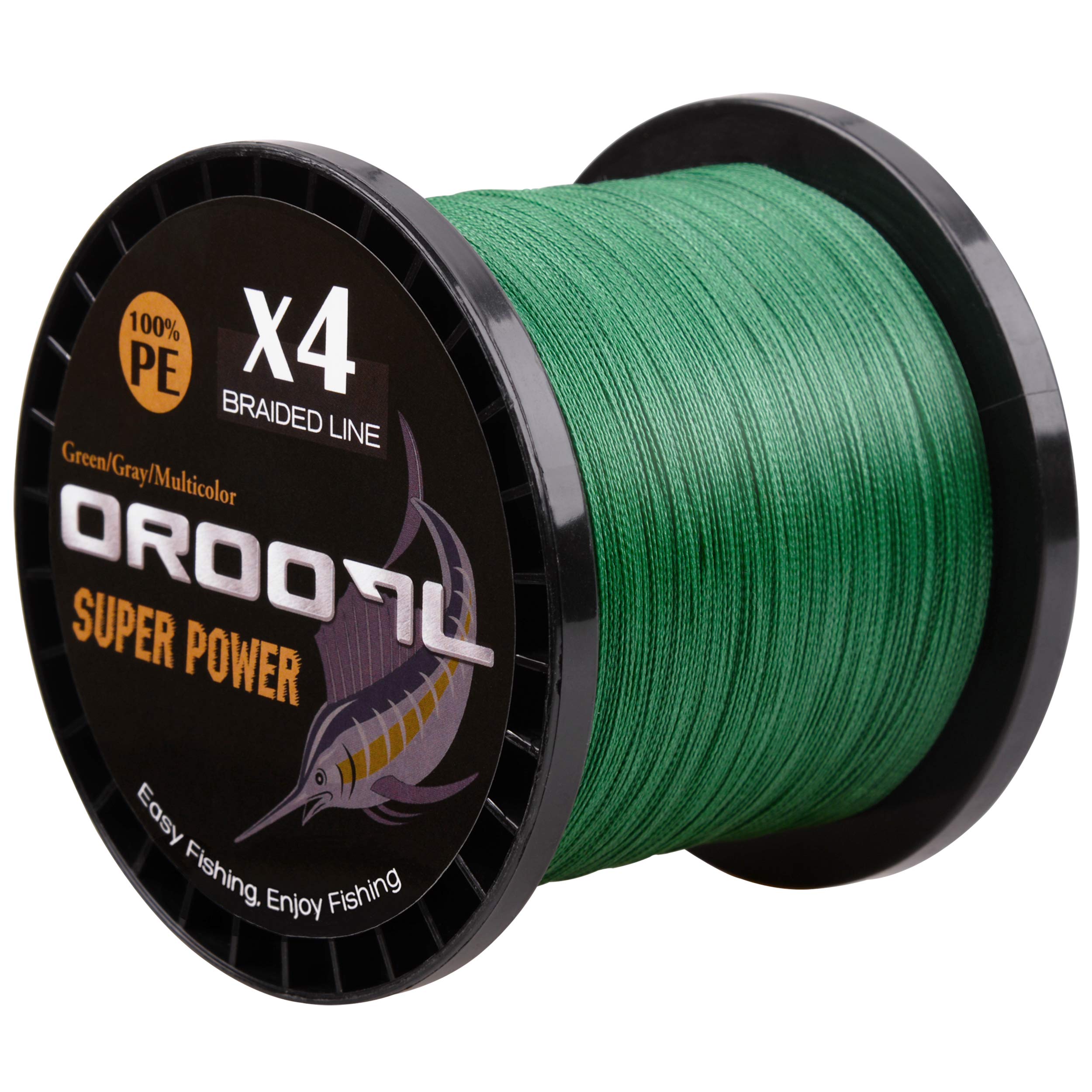 Braided Fishing Line, 10lb-133lb Fishing Line Braid 4-Strand PE Braided Fishing Line Abrasion Resistant Smooth Sensitive Strong Fishing Line for Saltwater Freshwater Green Gray Multicolor — image 1