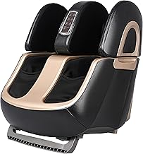 Robotouch Ortholite foot Calf, thigh & knee roller foot massager machine with far infrared heating reduces muscle tension, fatigue, and pain relief, One year Warranty. (Black)