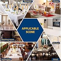 Vista 6 de Juego de 6 fundas elásticas para sillas de cocina y comedor, fundas extraíbles y lavables para sillas de comedor para el hogar, hotel, banquete