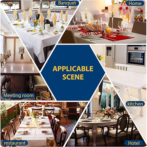 Miniatura 6 de Juego de 6 fundas elásticas para sillas de cocina y comedor, fundas extraíbles y lavables para sillas de comedor para el hogar, hotel, banquete