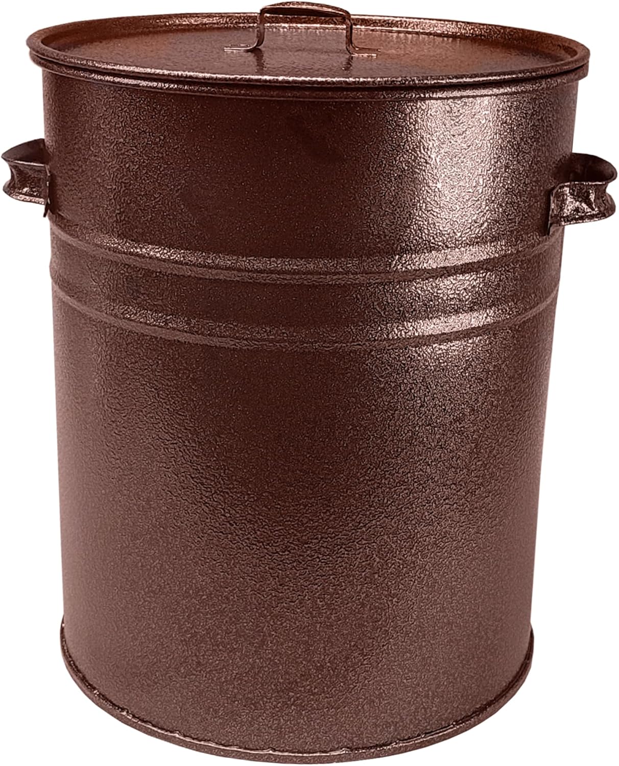 30L Bronze Ash Bin Bucket with Lid & Handles for Fireplaces Fire Pits