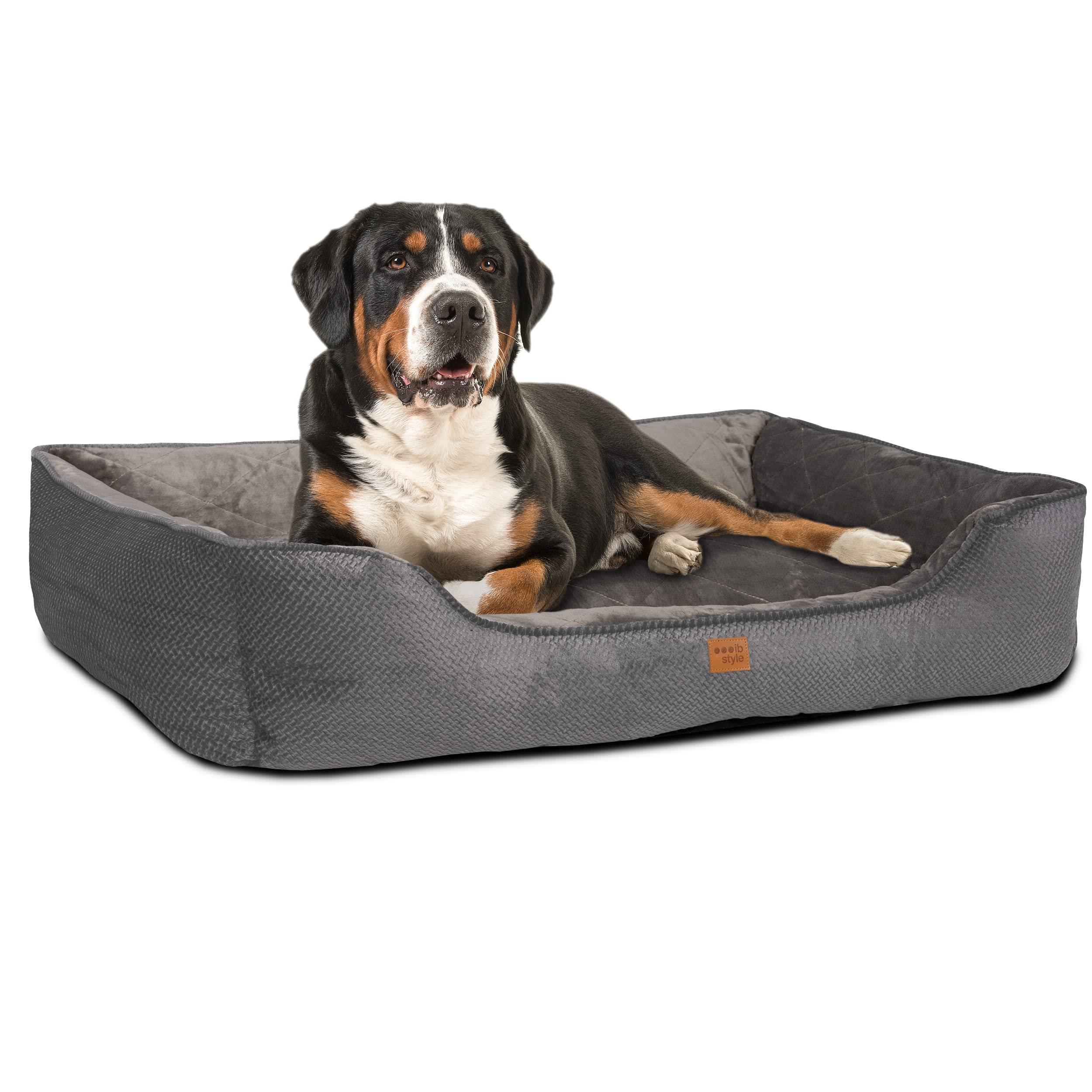 IB-Style® Happy Milo lit d'animaux | Panier pour Chiens & Chats | avec Fermeture éclair | Tailles : XL | Gris