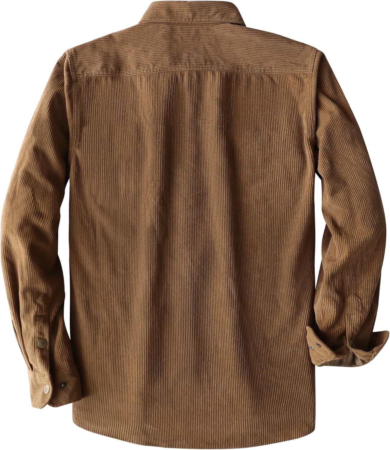 Dubinik® 8.3 oz Heavyweight Mens Corduroy Shirt Jacket Casual Work Snap Button Long Sleeve Vintage Regular Fit 2 Pockets - Image 2