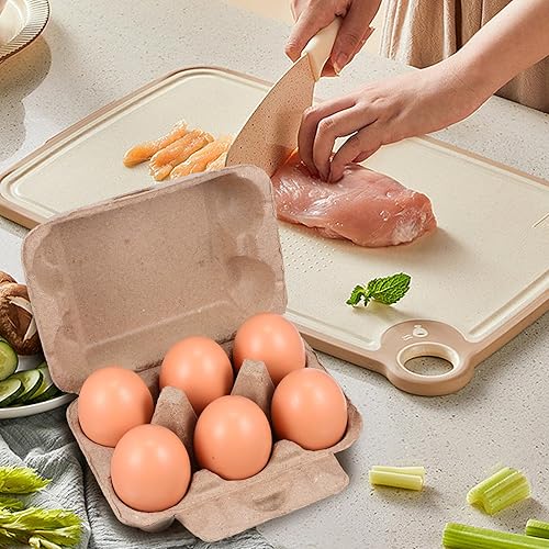 Miniatura 8 de Alipis Cartones de huevos Media docena de contenedores de almacenamiento de huevos, bandeja de almacenamiento de cartones de huevos de papel en