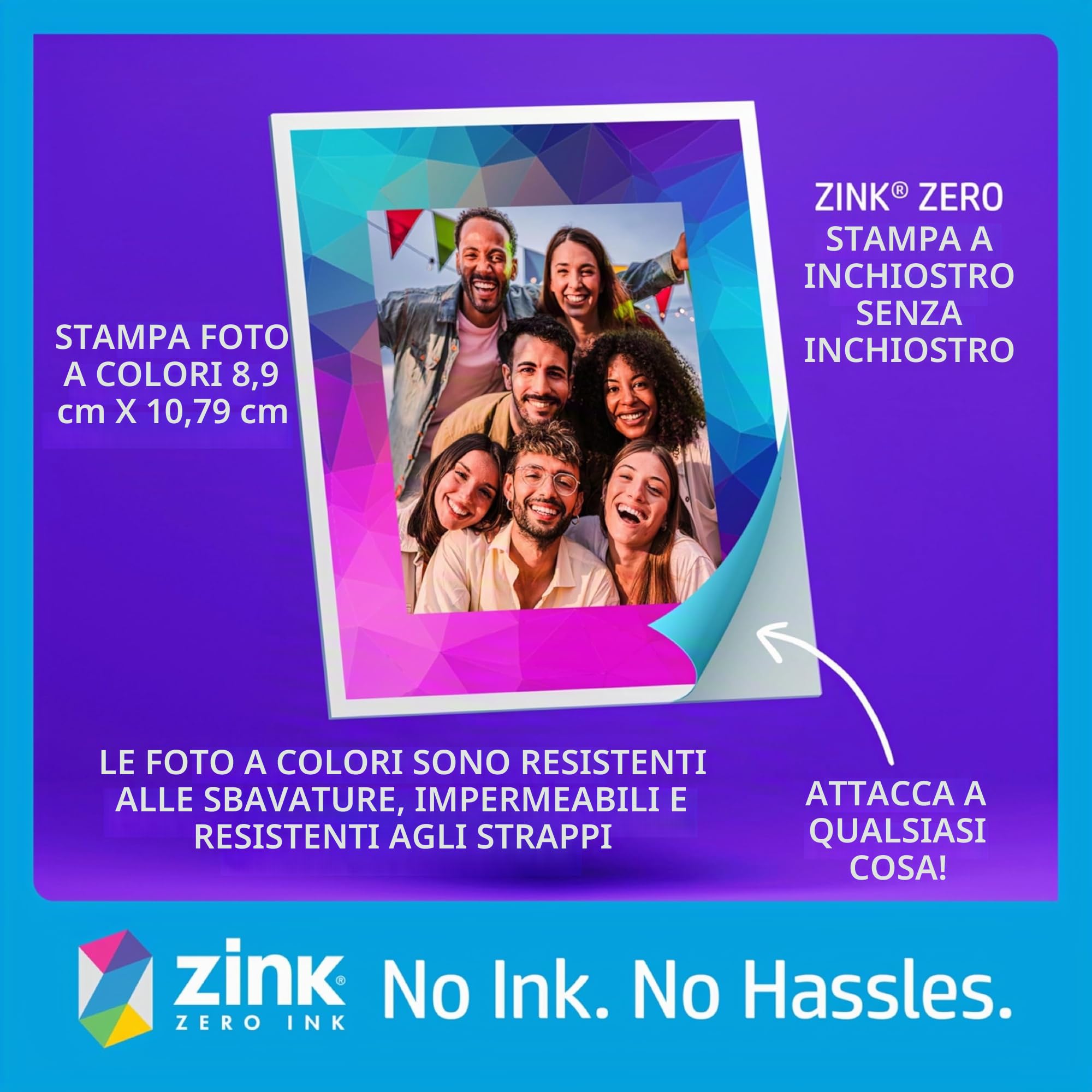 HP Sprocket Macchina per Cabina Fotografica Stampante Fotografica a Colori Istantanea (Bianca) Pacchetto Iniziale + Carta Zink (100 Fogli) + Custodia Imbottita