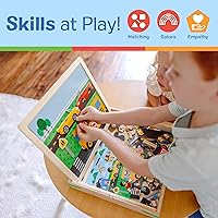 Vista 4 de Melissa & Doug - Juego magnético de madera con imágenes, con 119 imanes y tarjetas de escenas complementarias.
