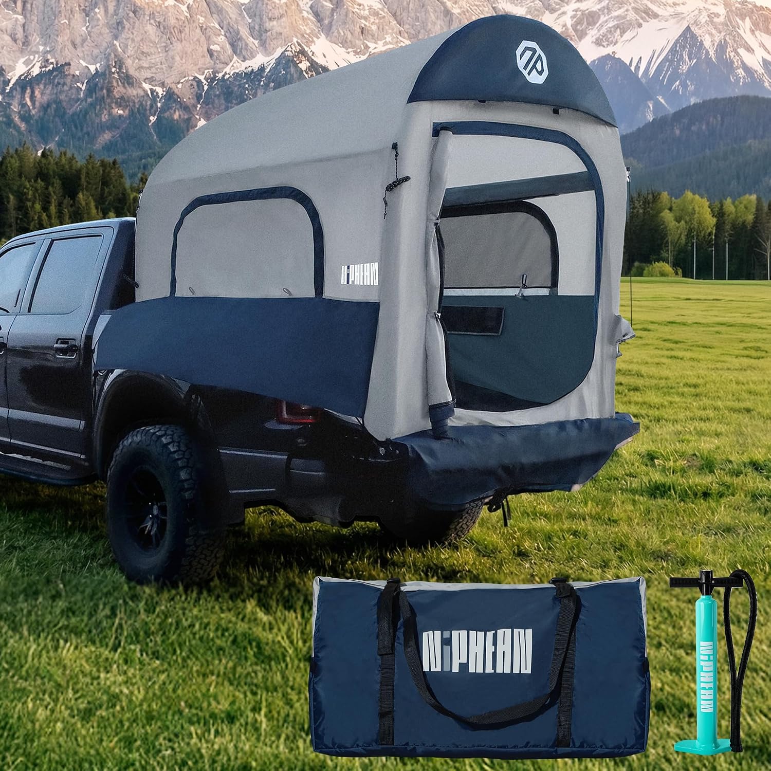 Niphean Inflatable Truck Bed Tent (5.5–8 ft) — Inflatable Pickup Camping Tent