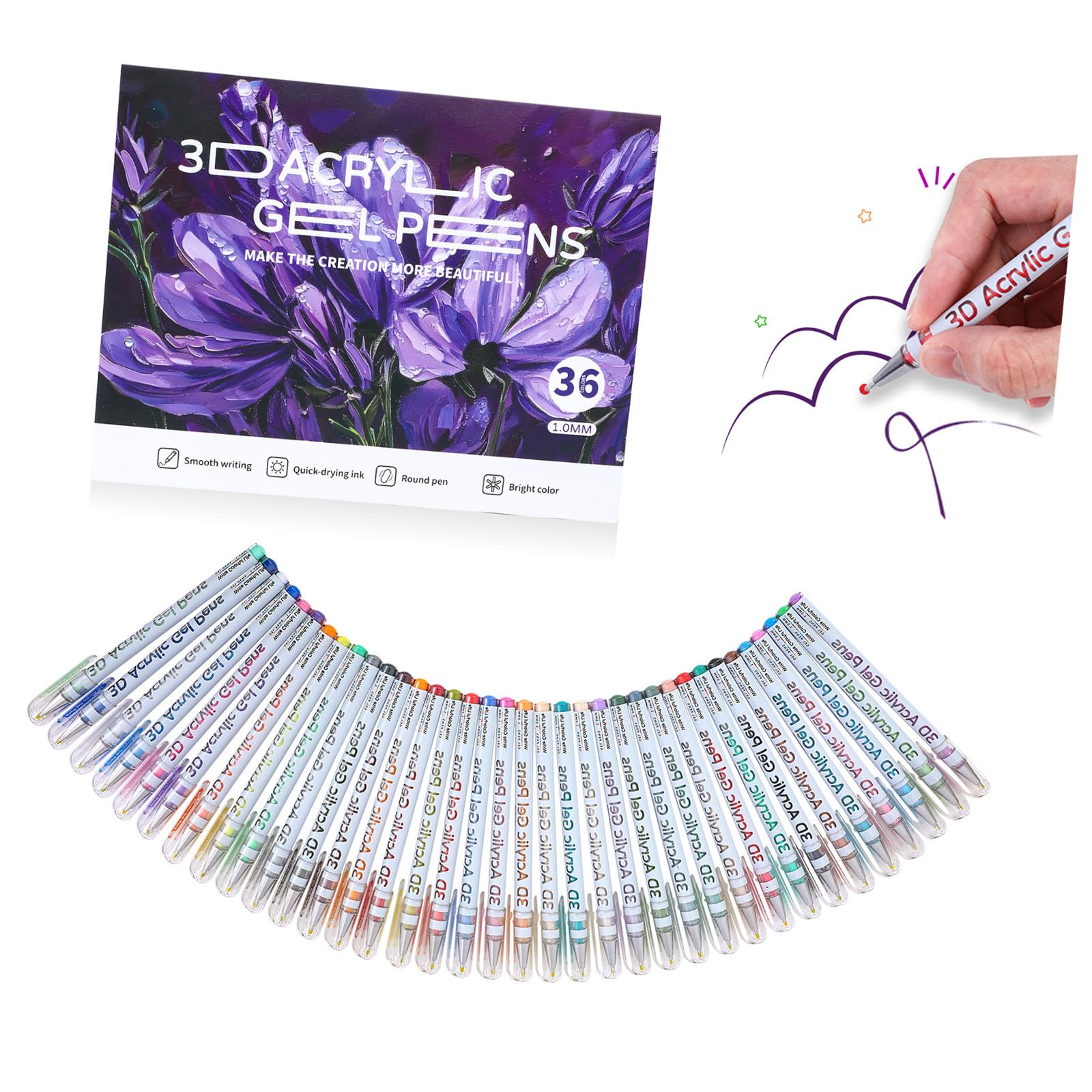 Penne gel con inchiostri acrilici con materiali amichevoli e struttura resistente alla rottura per bambini e progetti creativi Penna gel acrilica