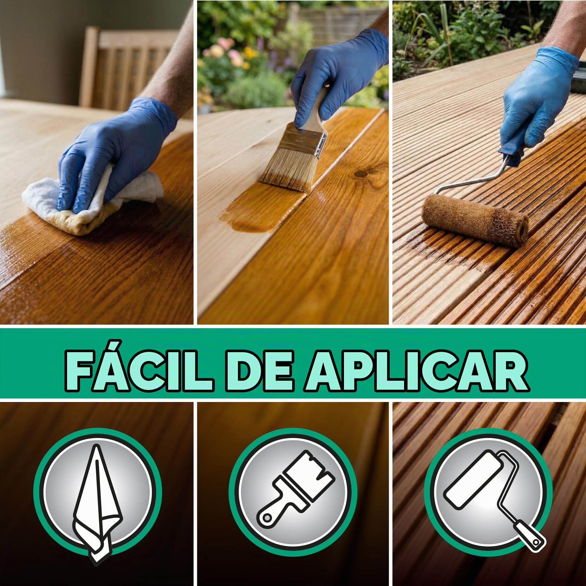 Roxil UV Top Oil 303 1Litro| Acabado transparente de mate a brillante | Barniz para madera de exterior resistente a los rayos UV| Protección para madera resistente a la intemperie y de larga duración
