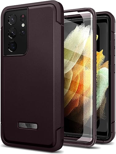 Miniatura 1 de SURITCH Funda protectora para Samsung Galaxy S21 Ultra, 2 marcos frontales, resistente, a prueba de golpes, con protector de pantalla integrado para