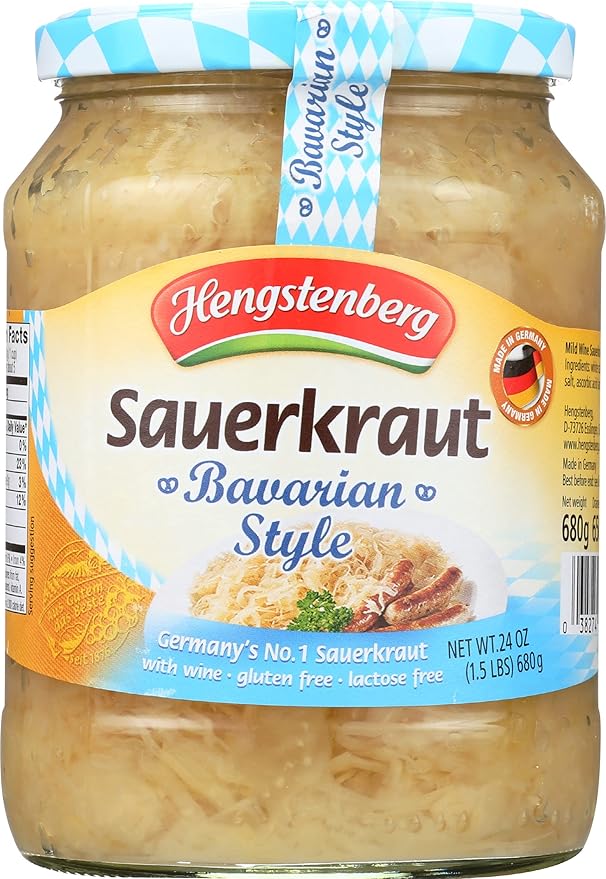 Hengstenberg Sauerkraut Bavarian Style, with Wine, Gluten
