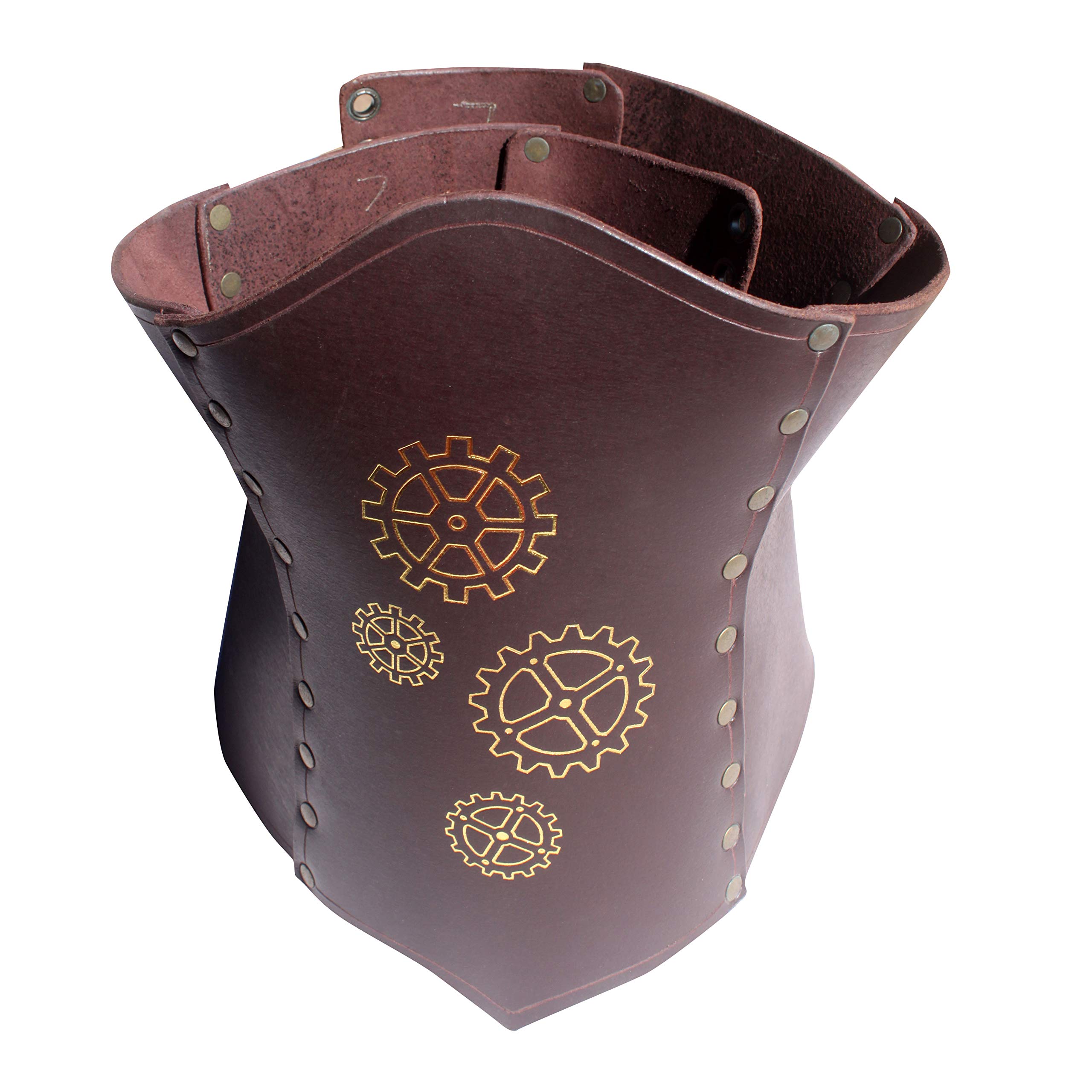 Svenine Genuine Leather Dark Brown Renaissance Corset Bodice Steampunk Medieval