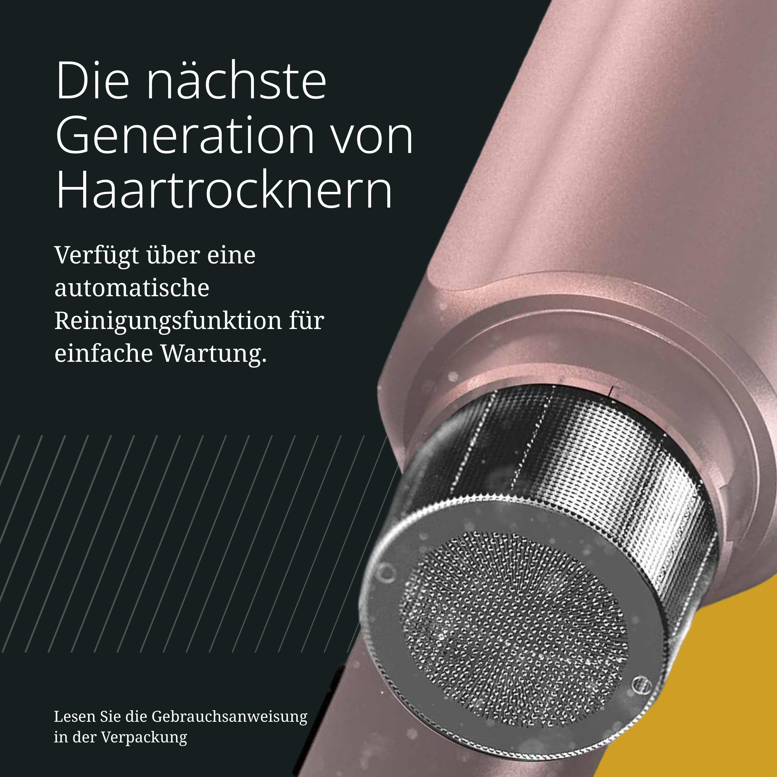 Wahl Vanquish, Professioneller Haartrockner, Rose Gold | Profi-Haartrockner mit FlowControl-Technologie, 1600 W, 101.000 U/min, nur 320 g, ionisch, magnetische Düsen und Diffusor