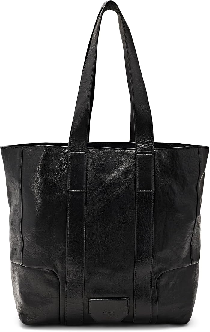 Женская сумка AllSaints Ares Grain Tote, цвет: Чёрный — фото 1
