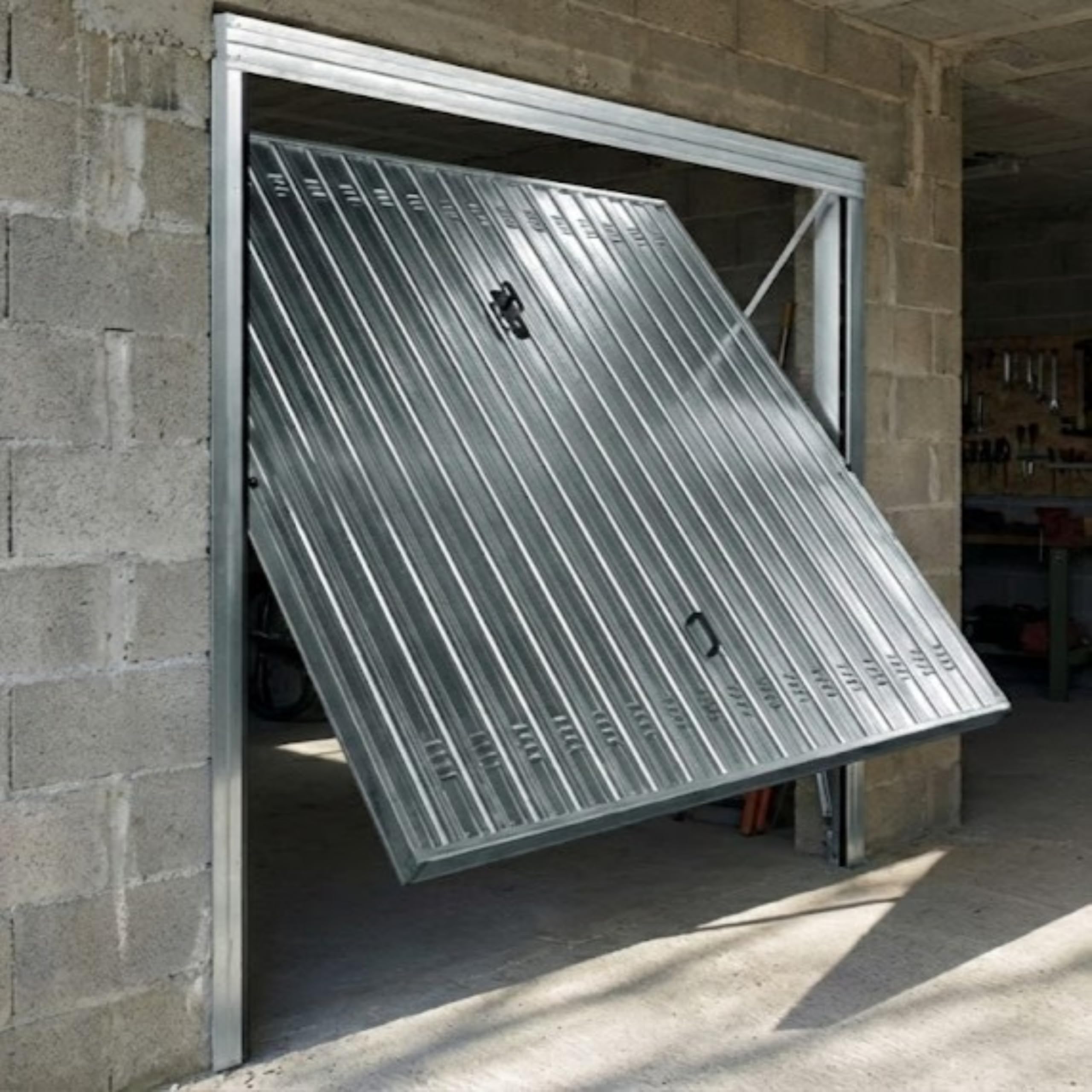 Kit per Porte Basculanti in Acciaio Zincato, Alta Qualità e Resistenza, Fune in Acciaio lunghezza 2,5m Ø4mm + Morsetti per Porte Basculanti di Garage, Box e Officine (Gancio Ad Asola)