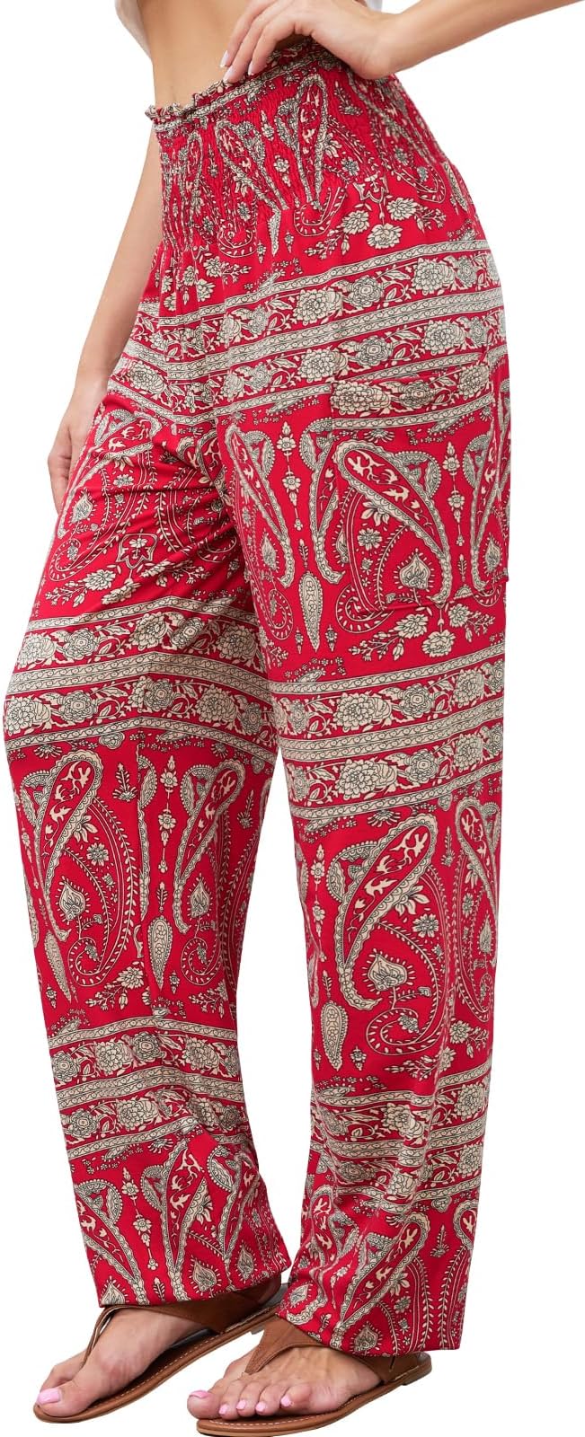 QIANXIZHANwomens Boho Palazzo Slacks