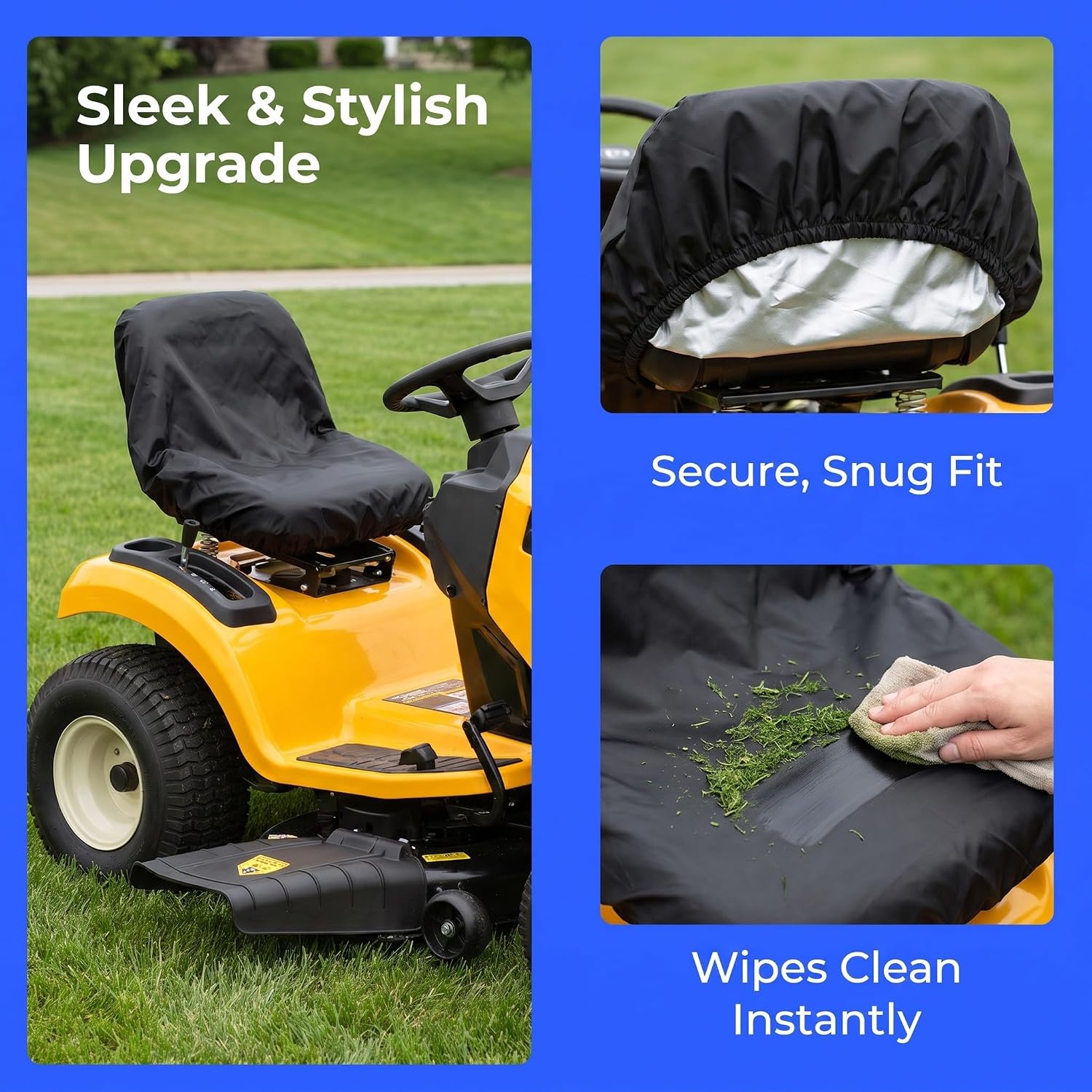 Oxford Riding 2pcs Waterproof Cover Cloth Seat Tractor for Mower image 3