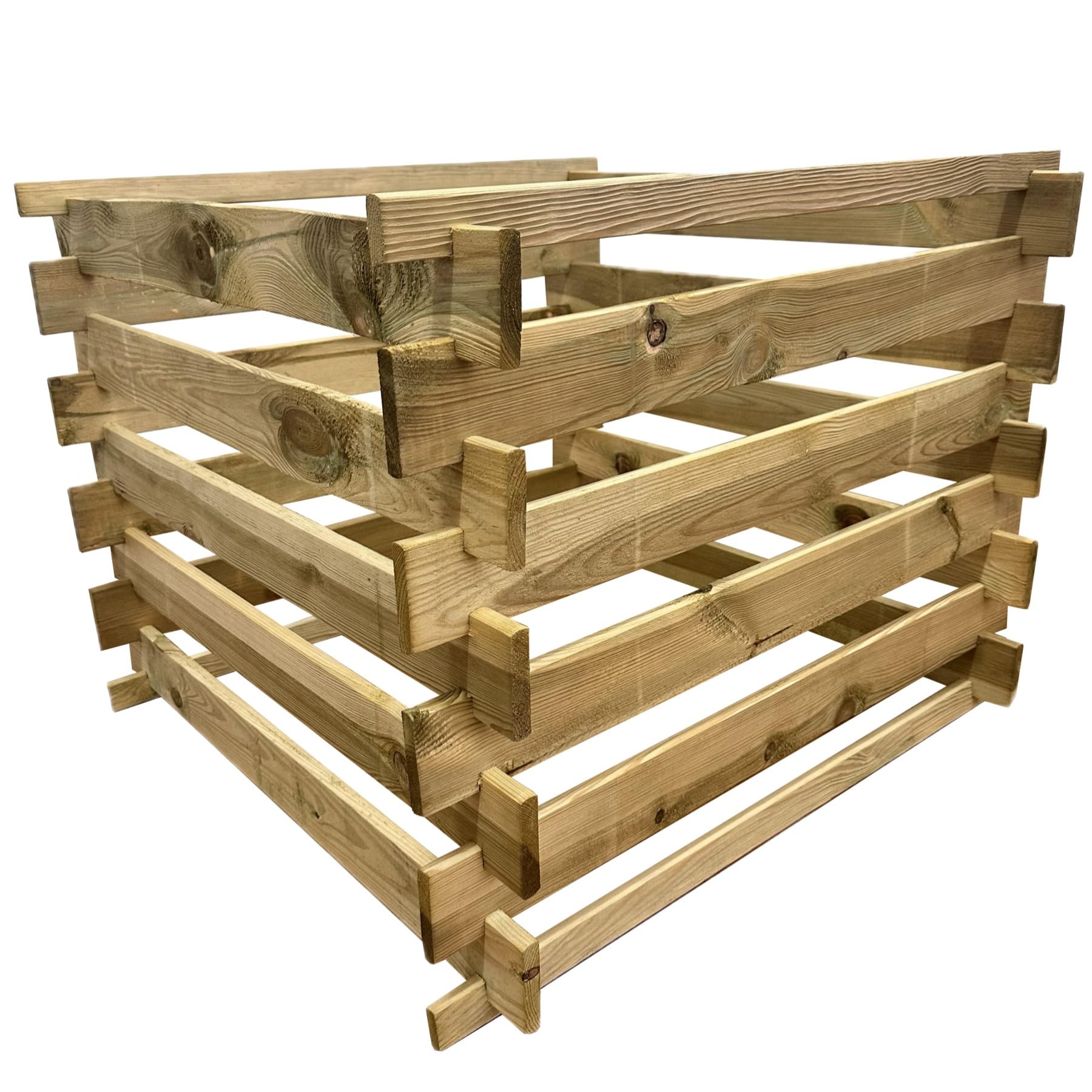Composteur enfichable en bois - Silo à compost - 90 x 90 x 70 cm