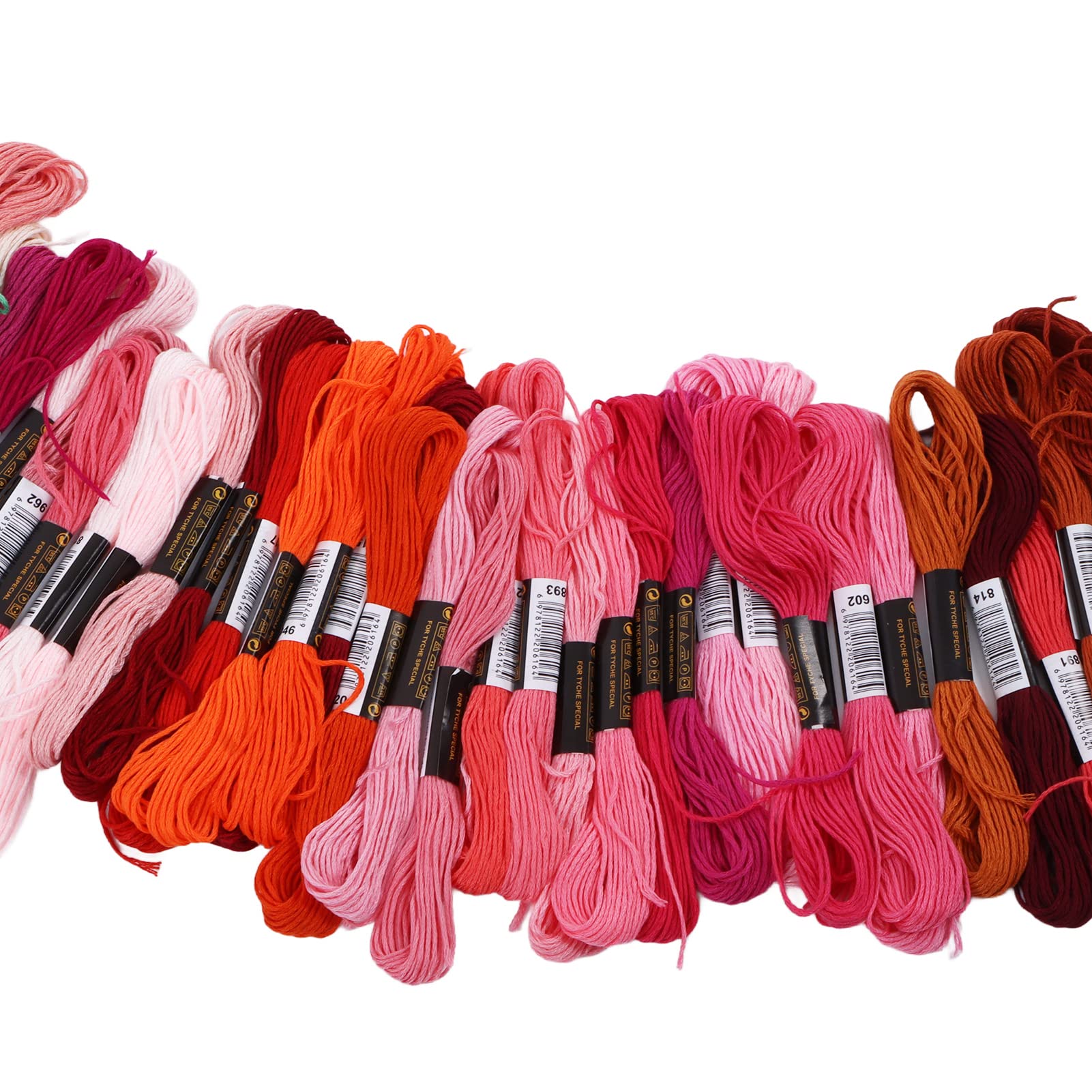 Hilo de bordado multicolor, suministros de costura de poliéster sin decoloración, 447 tonos vibrantes para pulseras, muñecas, guantes, bufandas y manualidades de punto de cruz