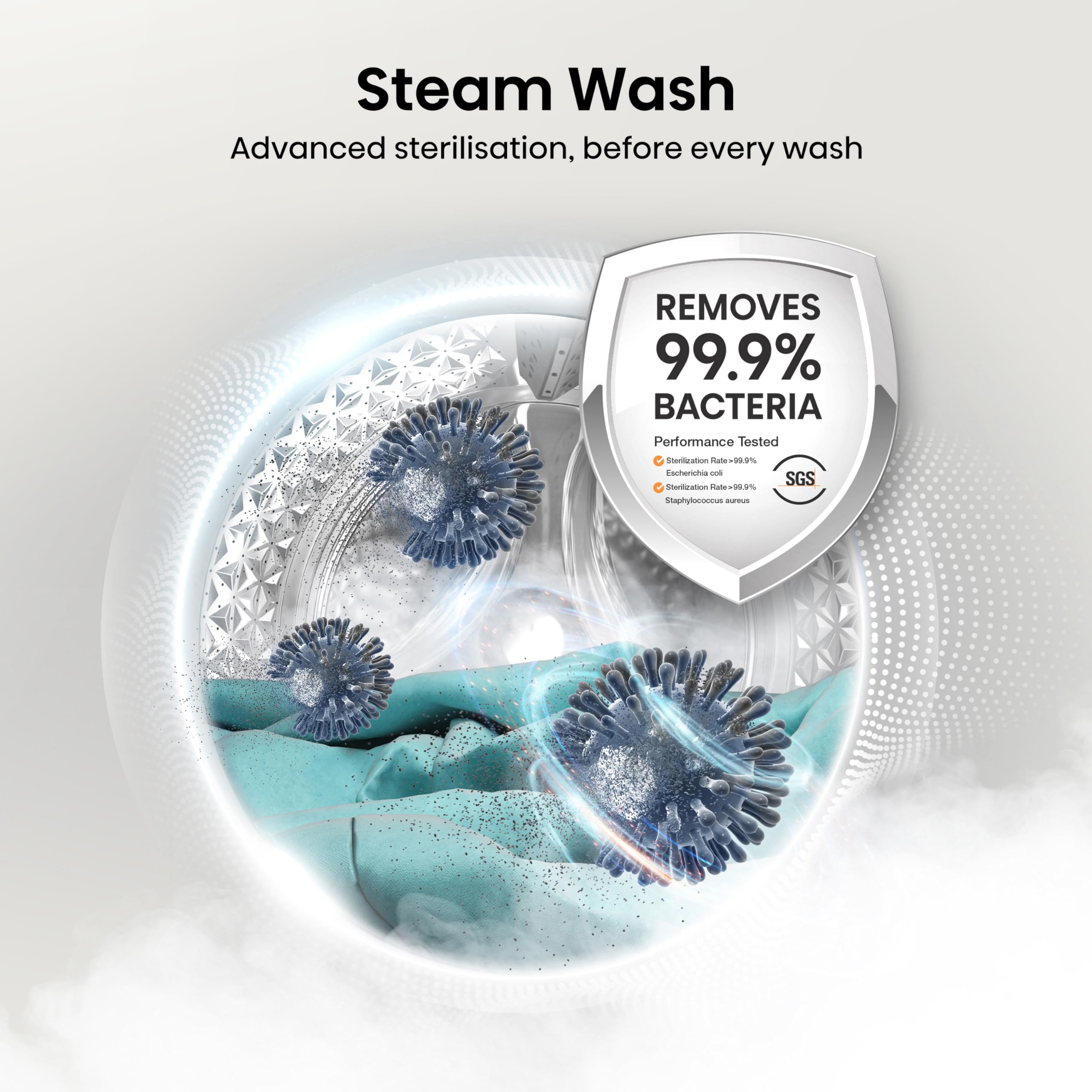 Hisense 3S Series WD3S1043BB3 Wifi Connected 10.5Kg and 6Kg Washer Dryer with 1400 rpm - Black - A-D Rated — view 9