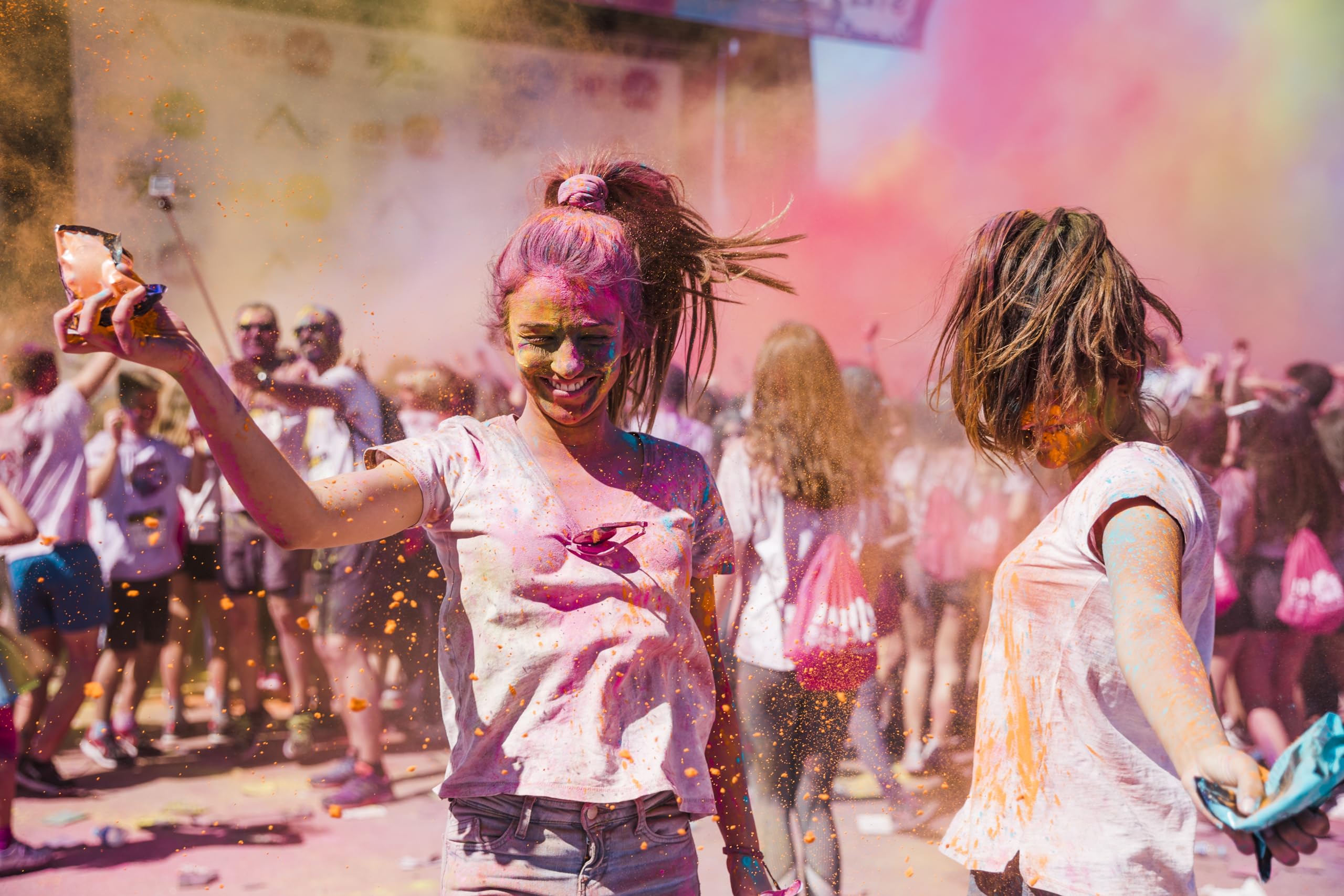 Poudre Holi - 5 Kg de poudre Holi Colorée - Format Maxi Économique - 100% Naturelle, Non Toxique - France Effect (Vert)