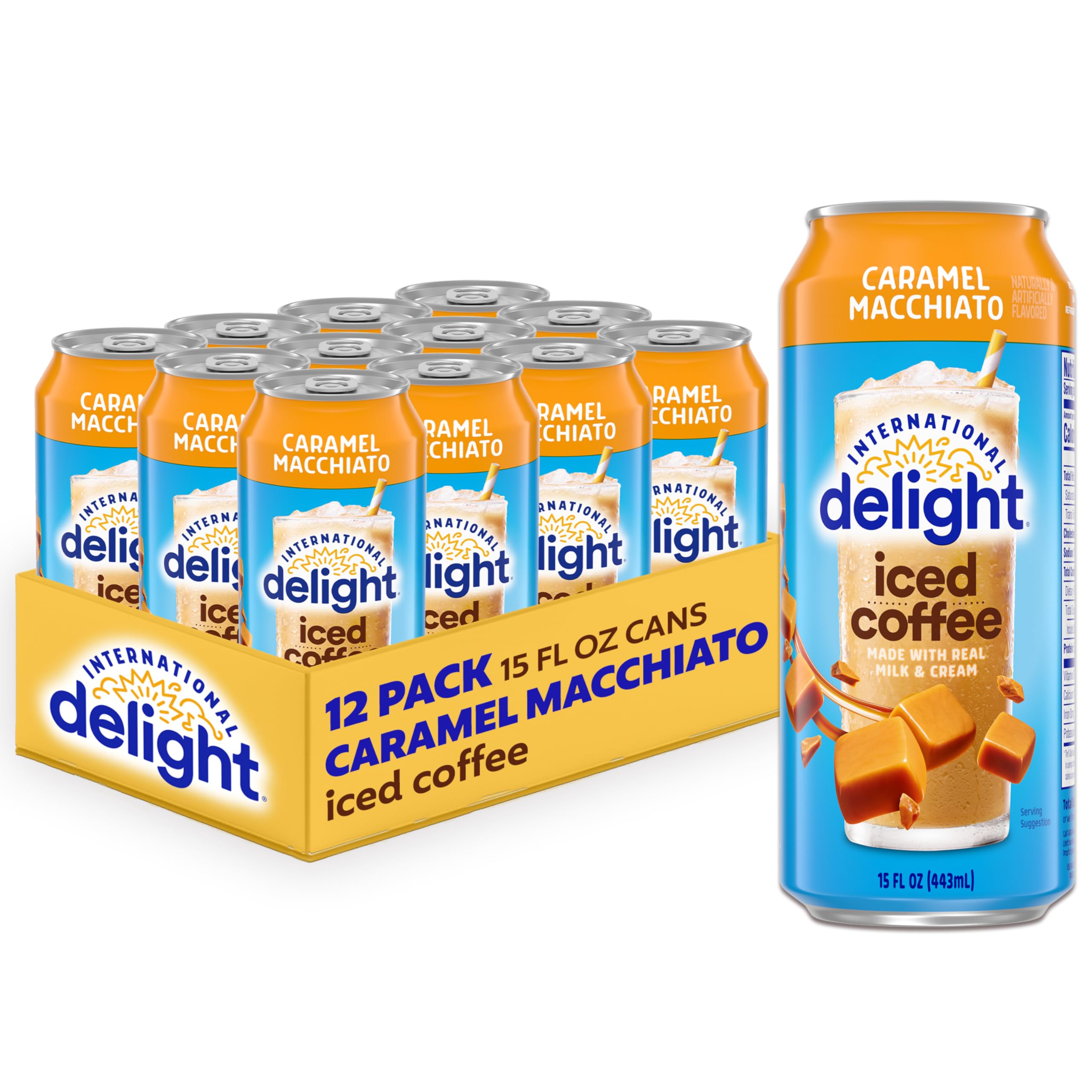 Iced Coffee, Caramel Macchiato, 15 Fl Oz (Pack of 12)