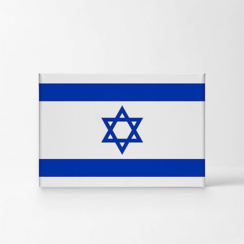 Miniatura 2 de Smile Art Design Lienzo decorativo para pared, diseño de bandera de Israel, banderas de país, oficina, sala de estar, dormitorio, cocina, cueva de