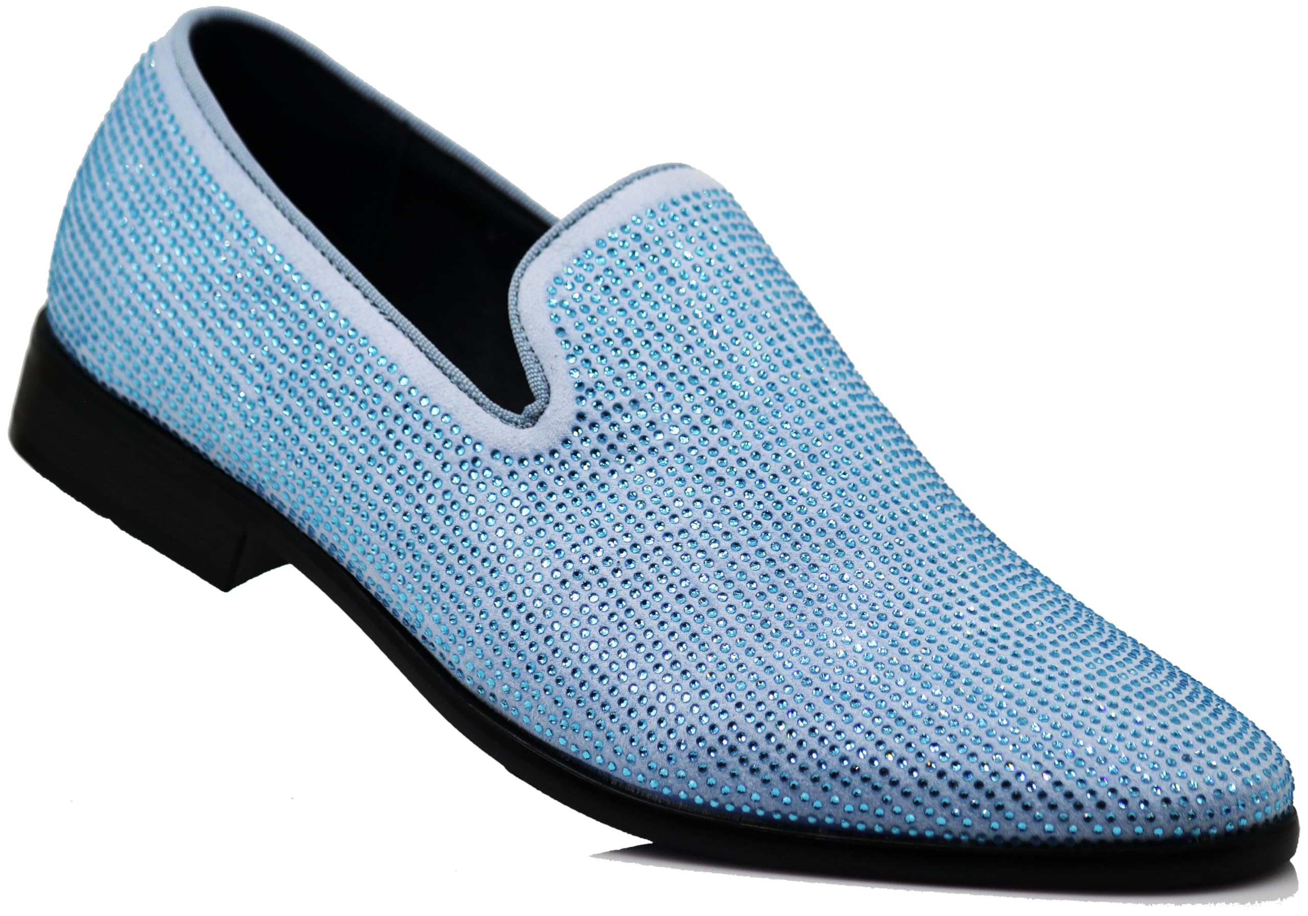 SPK26 Men's Vintage Velvet Rhinestone Designer Dress Loafers Slip On Shoes Classic Tuxedo Dress Shoes