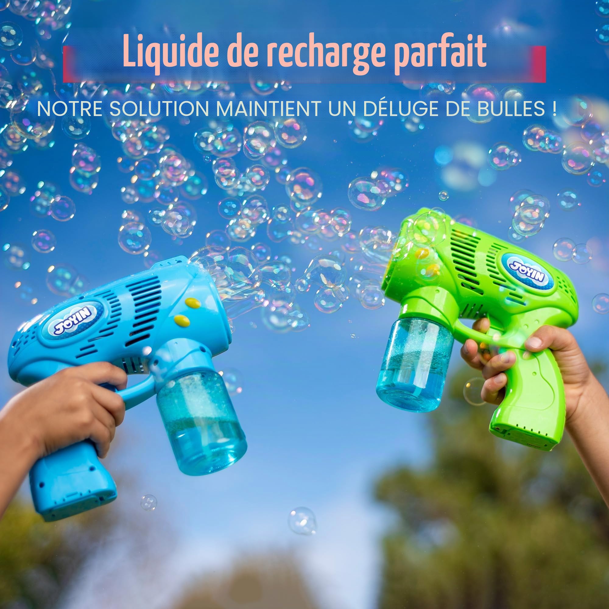 JOYIN Solutions de Recharge de 2 Bulles (jusqu'à 19 litres) Solution de Bulles concentrées 64 OZ pour Machine à Bulles, Pistolet, Baguette Magique, été, Jouets de Pâques Vert