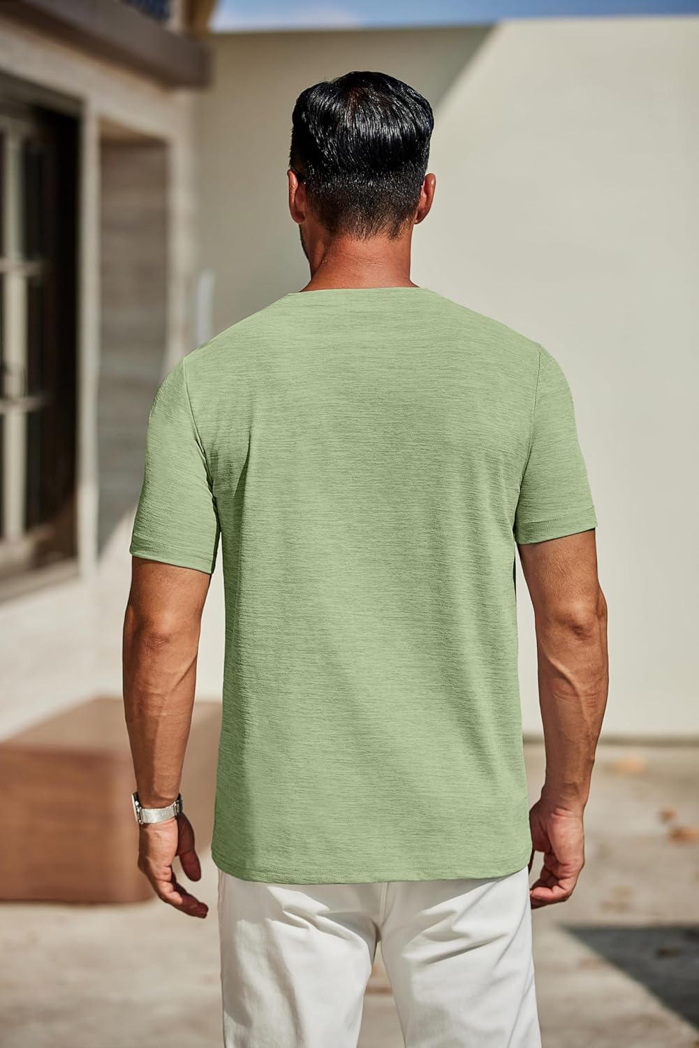 COOFANDY Men's T Shirts Short Sleeve Classic V Neck T-Shirt Casual Summer Basic Tee Shirt - Image 3