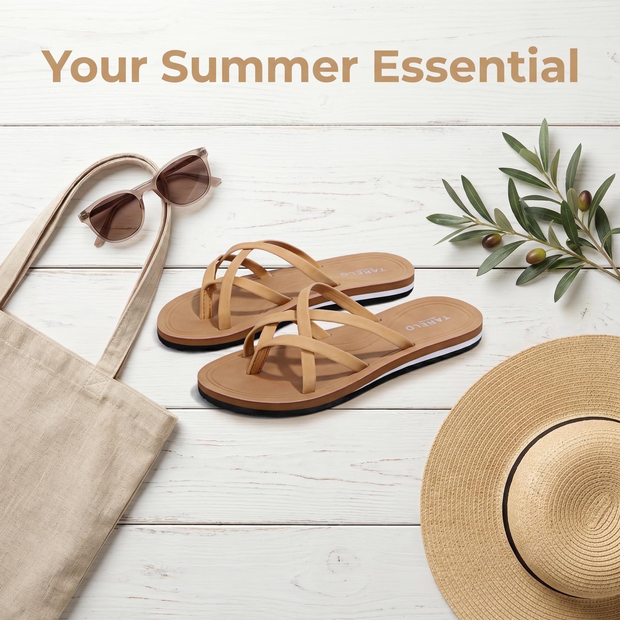 TARELO Chanclas Verano para Mujer Slides Tamaño 36-41