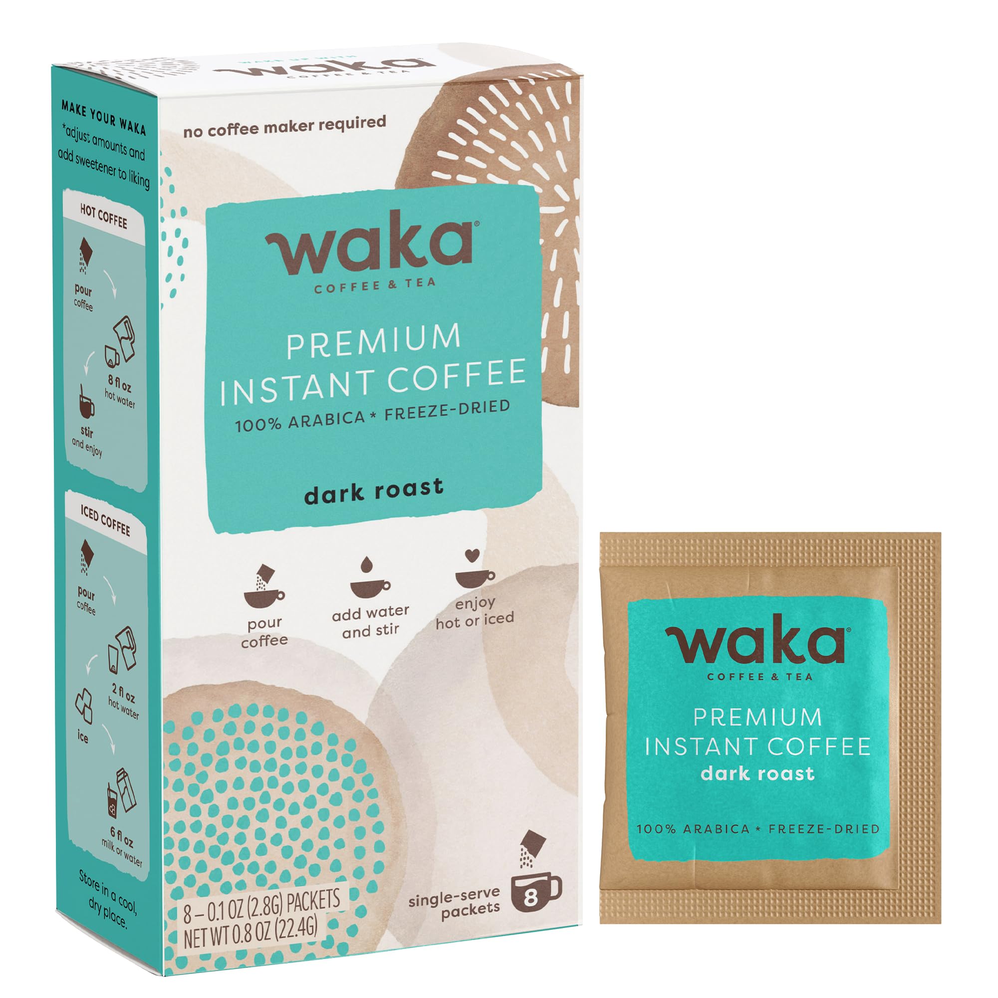 Amazon.com : Waka Premium Instant Coffee Sachets — 100% Arabica