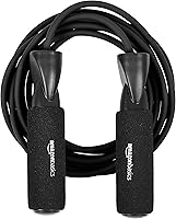 Amazon Basics Adjustable Jump Rope - Lightweight Cardio Rope for HIIT Workouts, Tones Muscles & Boosts Coordination, 118 Inch