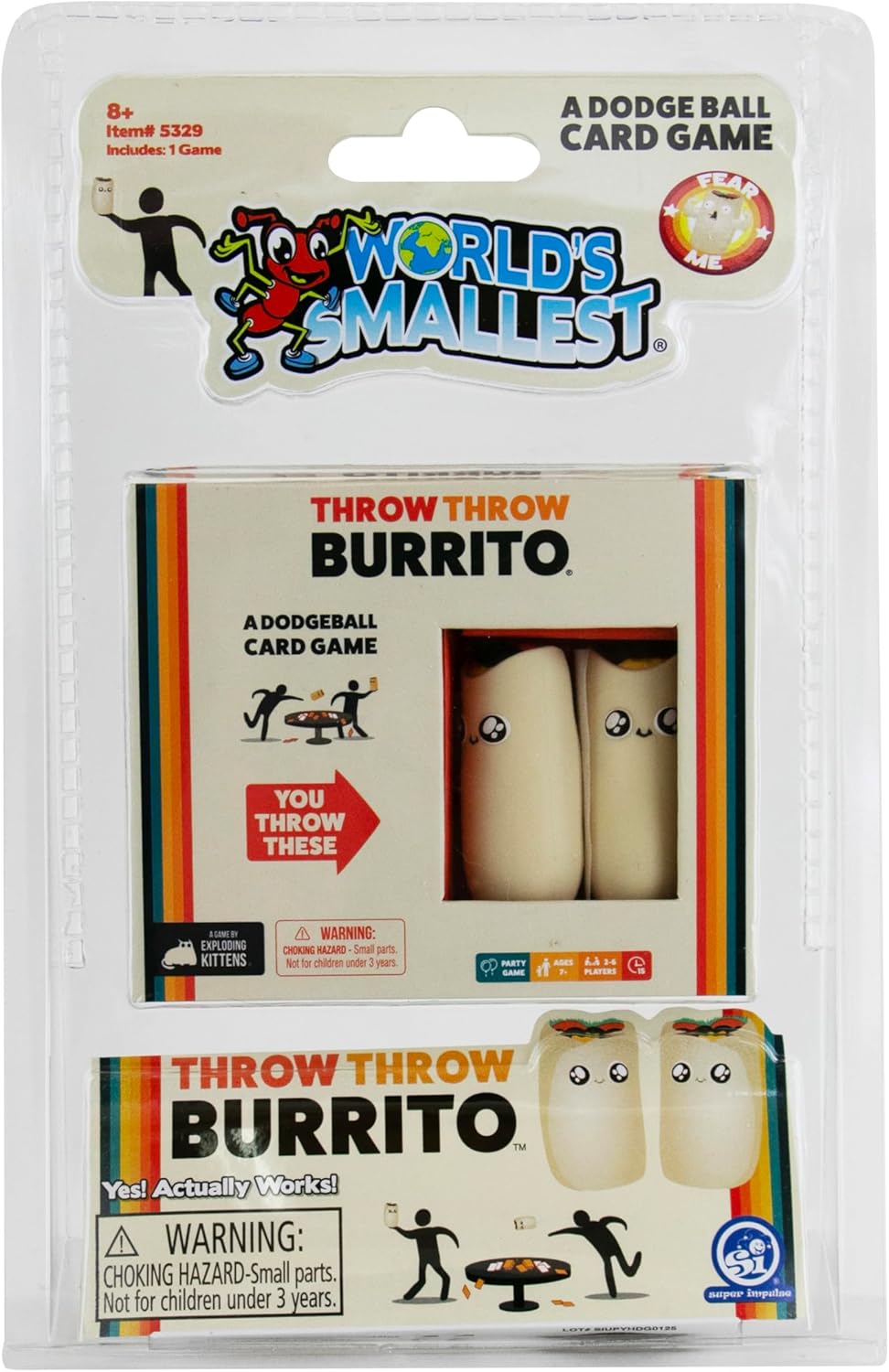 World's Smallest Throw Throw Burrito A Dodgeball Card Game in Miniature Size | Family Card Games for Adults, Teens & Kids | Travel Game | for Ages 8 and up