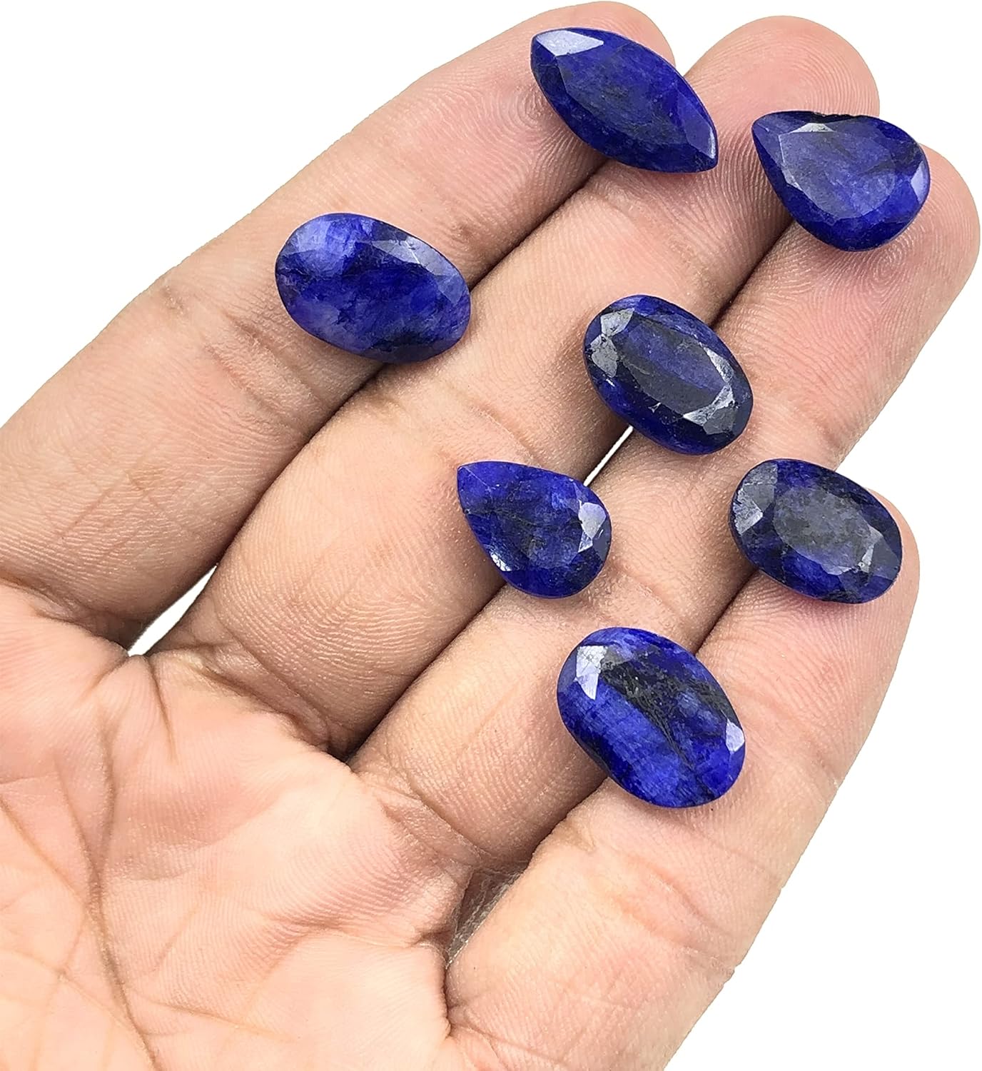 Natural African Blue Sapphire 100.00 Ct Lot of 7 Pcs Mix Shape Gemstones, Blue Sapphire Gemstone Lot For Sale