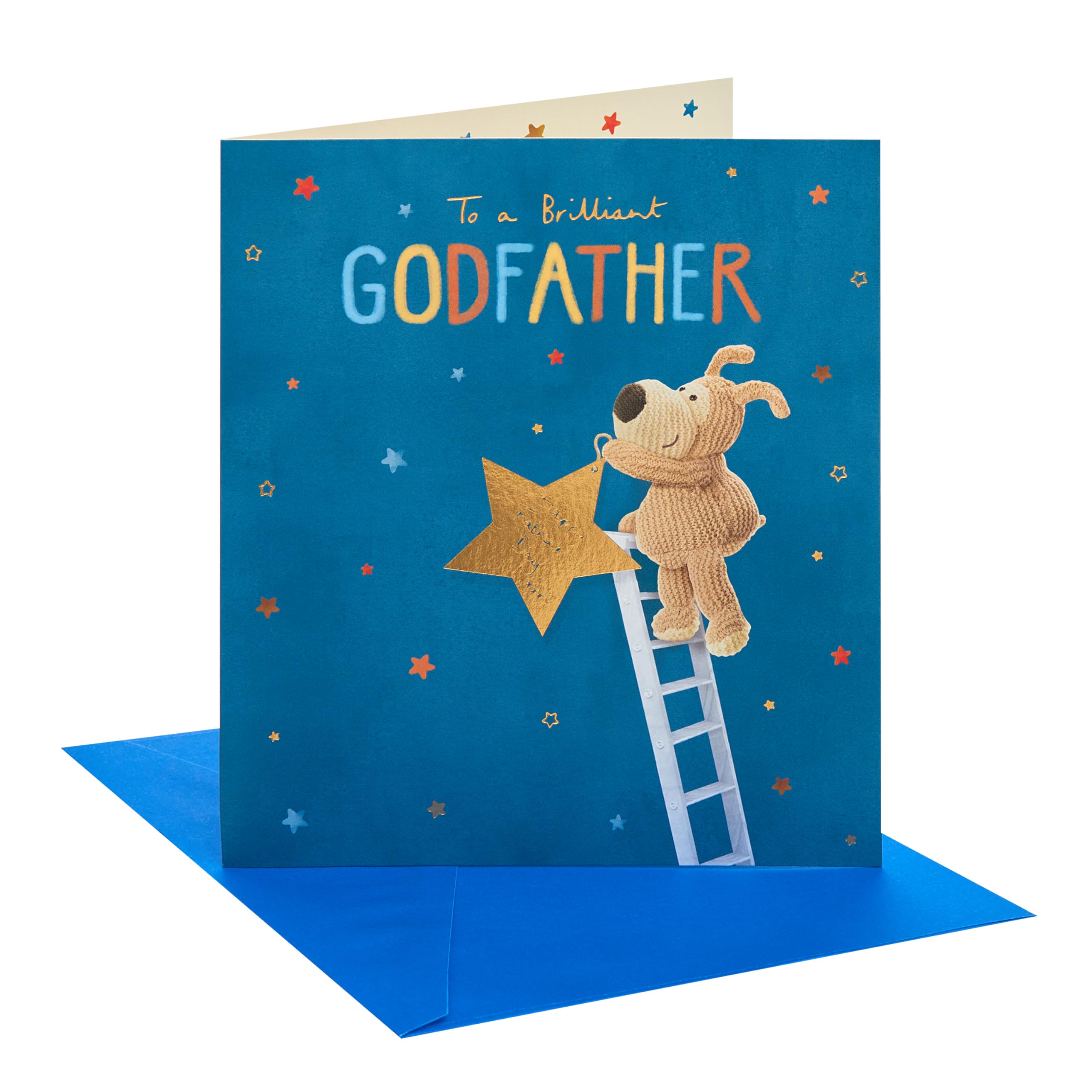 Boofle | Father's Day Card for Godfather | Card for Dad, Grandad, Husband | Him, Boys, Men | Cute Design | With Envelope | 15.9 x 18.4 cm