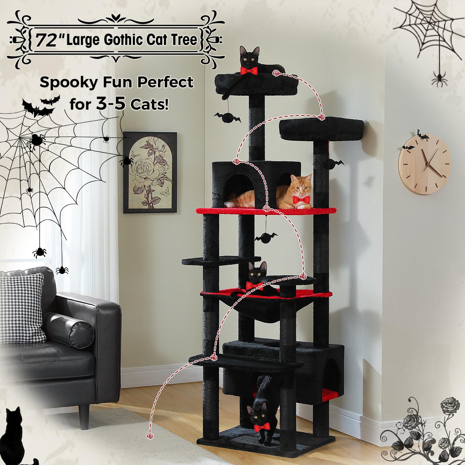 Amazon.com : PAWZ Road Large Cat Tree, 72 Inches Gothic Cat
